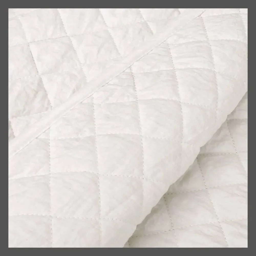 Lush Decor -  3-Piece Diamond Quilt Set OEKO-TEX STAN White